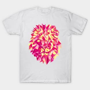 Bright Pinks Geometric Lion T-Shirt